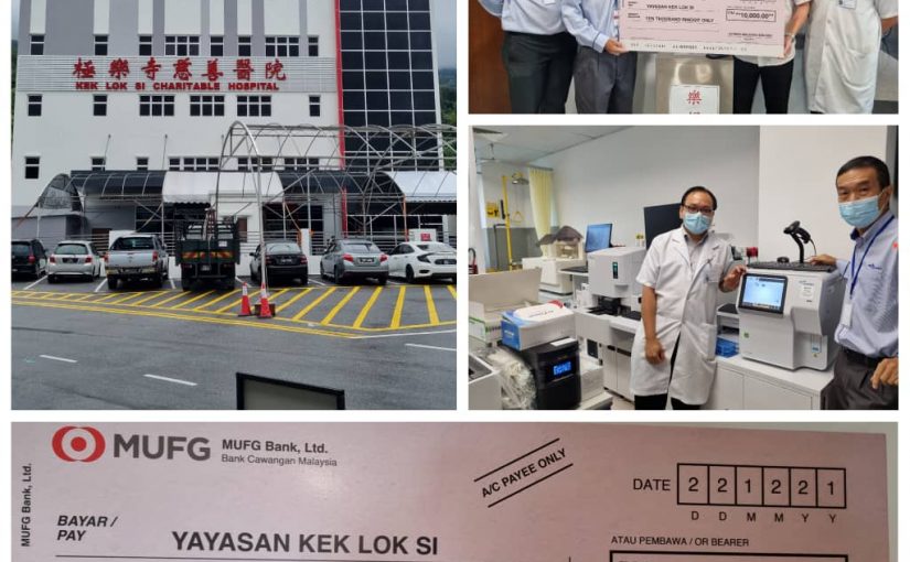 Sysmex Malaysia donated RM 10,000 to Kek Lok Si Foundation